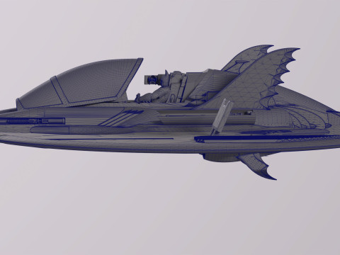 Batwing fan art from the film Batman 1989 High-quality 3D-Modell