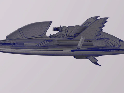 Batwing fan art from the film Batman 1989 High-quality 3D Model