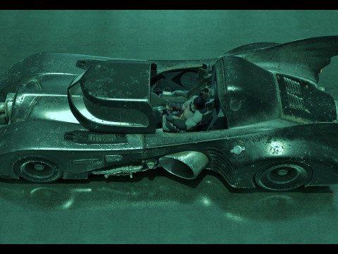 Batmobile 1989 High-Quality PBR Subdiv Renderable 3D Модель