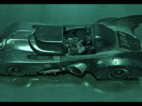 Batmobile 1989 High-Quality PBR Subdiv Renderable 3D Model