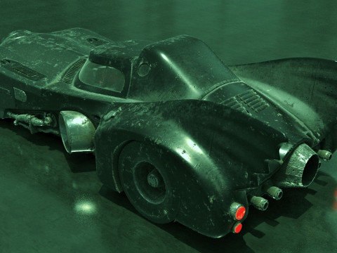 Batmobile 1989 High-Quality PBR Subdiv Renderable 3D Модель