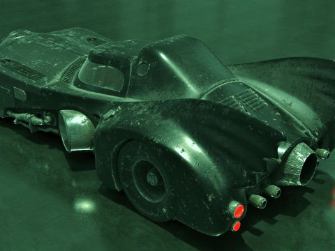 Batmobile 1989 High-Quality PBR Subdiv Renderable 3D Model