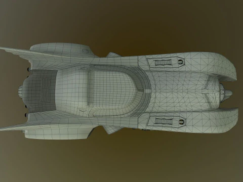 Batmobile 1989 High-Quality PBR Subdiv Renderable 3D Model