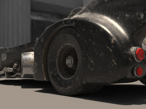 Batmobile 1989 High-Quality PBR Subdiv Renderable 3D Модель