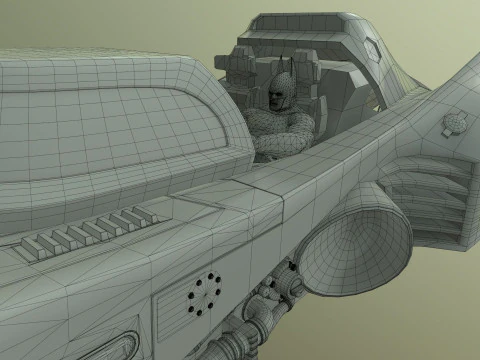 Batmobile 1989 High-Quality PBR Subdiv Renderable 3D Model