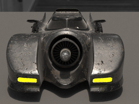 Batmobile 1989 High-Quality PBR Subdiv Renderable 3D Модель