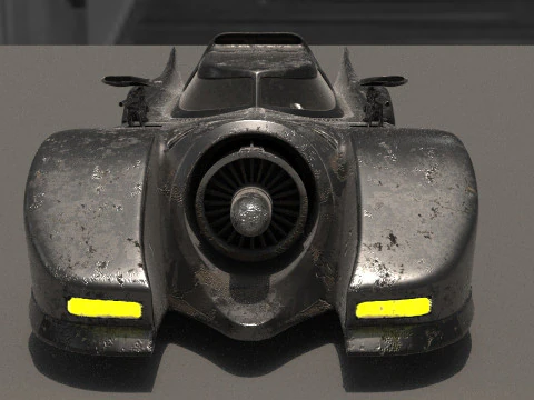 Batmobile 1989 High-Quality PBR Subdiv Renderable 3D Model