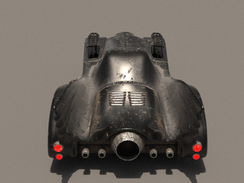 Batmobile 1989 High-Quality PBR Subdiv Renderable 3D Модель