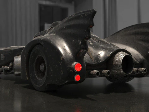 Batmobile 1989 High-Quality PBR Subdiv Renderable 3D Model