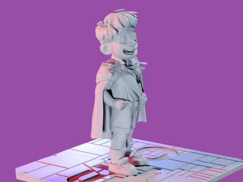 Elio and Glordon three poses Printable 3D-printmodel