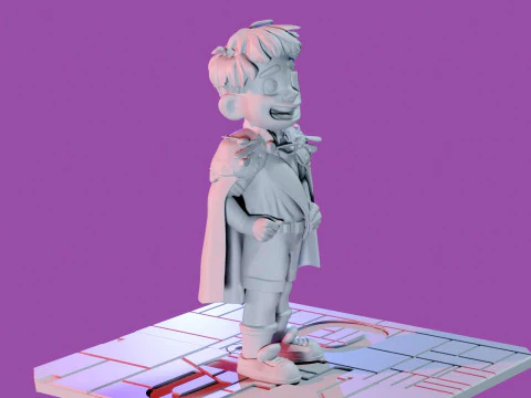 Elio and Glordon three poses Printable 3D Print Model