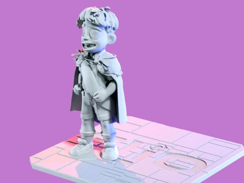 Elio and Glordon three poses Printable 3D-printmodel