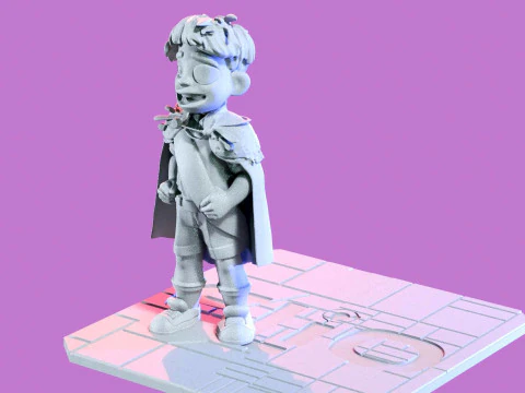 Elio and Glordon three poses Printable 3D Print Model