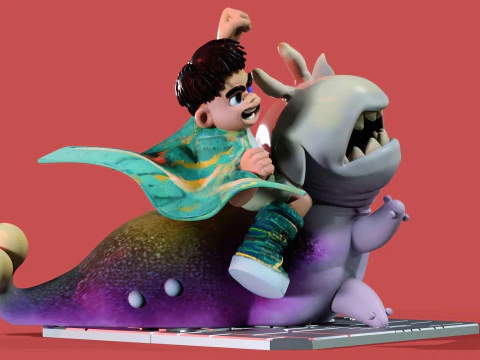 Elio and Glordon three poses Printable 3D Print Model