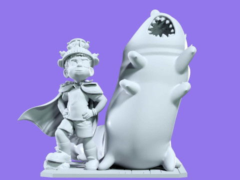 Elio and Glordon three poses Printable 3D-printmodel