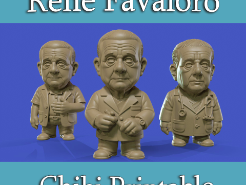 Dr Rene Favaloro Chibi Printable 3D-printmodel
