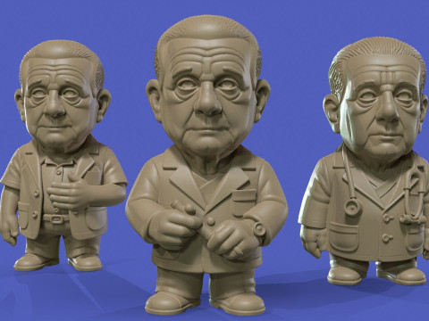 Dr Rene Favaloro Chibi Printable 3D Print Model