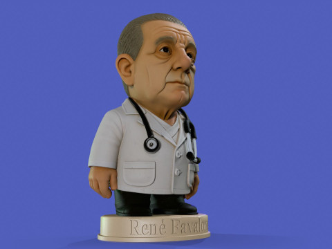 Dr Rene Favaloro Chibi Printable 3D Print Model