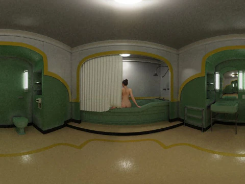 The Shining Green Bathroom Room 237 3D Model