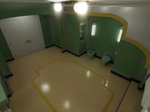 The Shining Green Bathroom Room 237 3D Model