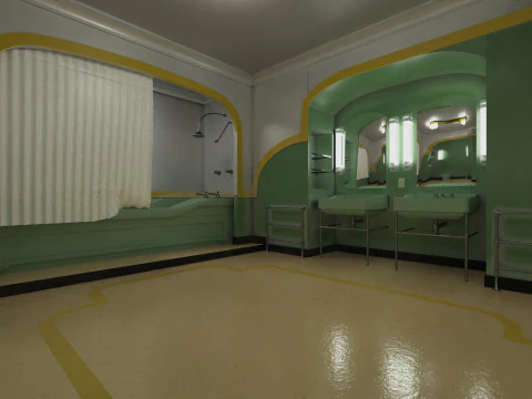The Shining Green Bathroom Room 237 3D Model