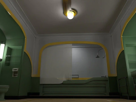 The Shining Green Bathroom Room 237 3D Model