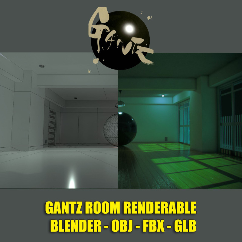 Gantz Room renderable 3D मॉडल .c4d .max .obj .3ds .fbx .stl .blend 