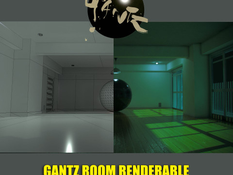 Gantz Room renderable 3D Model