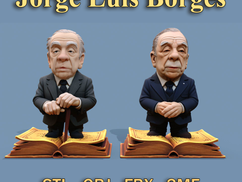 Jorge Luis Borges Chibi 3D Print Model