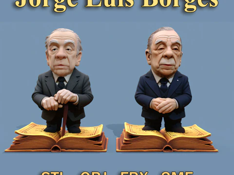 호르헤 루이스 보르헤스 치비 3D 프린트 모델