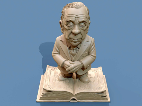 Jorge Luis Borges Chibi 3D Print Model