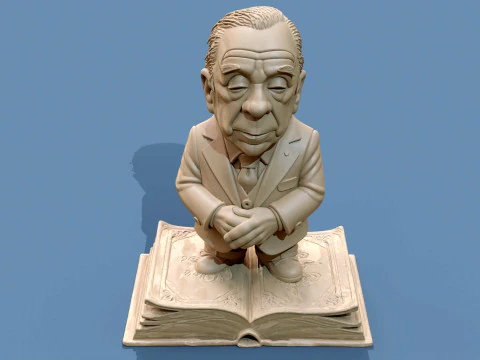 Jorge Luis Borges Chibi 3D Print Model