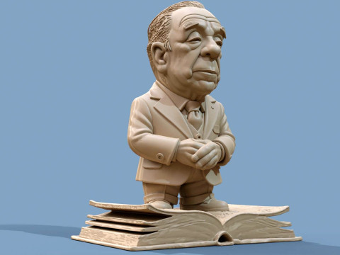 Jorge Luis Borges Chibi 3D Print Model