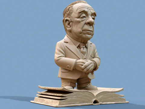 Jorge Luis Borges Chibi 3D Print Model