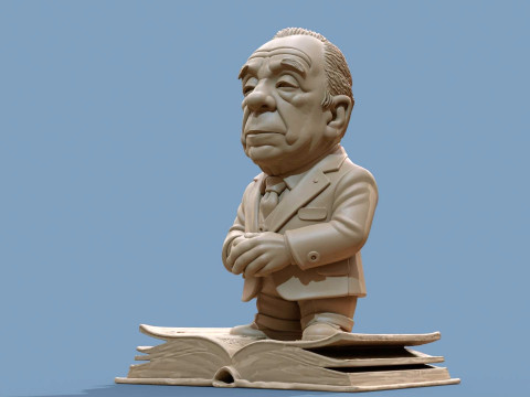 Jorge Luis Borges Chibi 3D Print Model