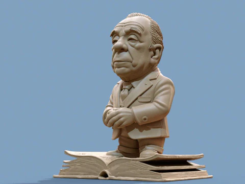 Jorge Luis Borges Chibi 3D Print Model
