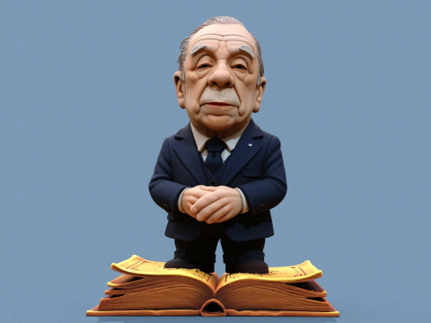 Jorge Luis Borges Chibi 3D Print Model