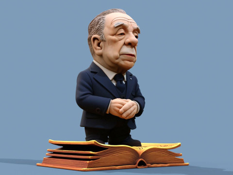 Jorge Luis Borges Chibi 3D Print Model