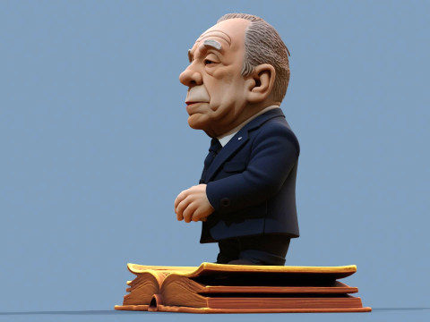 Jorge Luis Borges Chibi 3D Print Model