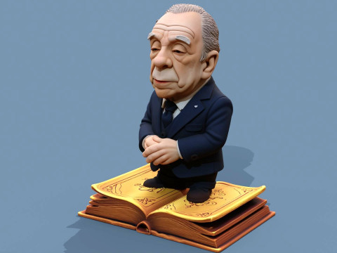 Jorge Luis Borges Chibi 3D Print Model