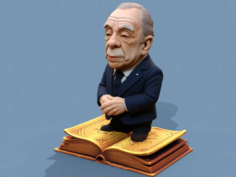 Jorge Luis Borges Chibi 3D Print Model
