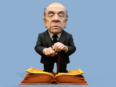 Jorge Luis Borges Chibi 3D Print Model