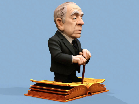 Jorge Luis Borges Chibi 3D Print Model