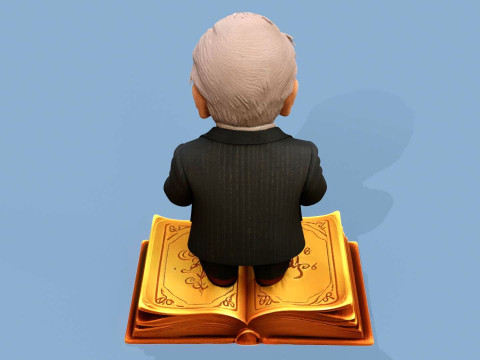 Jorge Luis Borges Chibi 3D Print Model