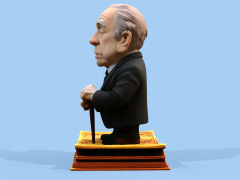 Jorge Luis Borges Chibi 3D Print Model
