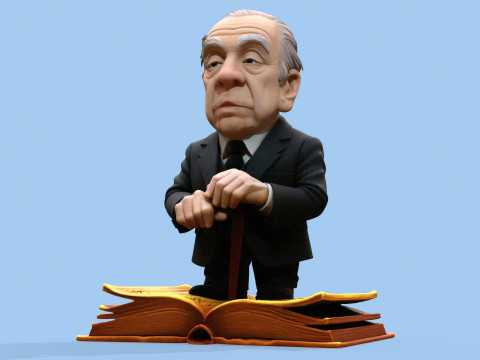 Jorge Luis Borges Chibi 3D Print Model