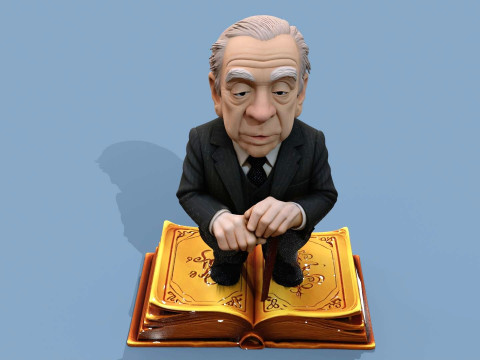 Jorge Luis Borges Chibi 3D Print Model