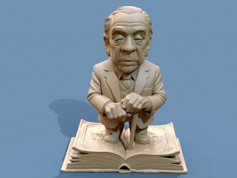 Jorge Luis Borges Chibi 3D Print Model