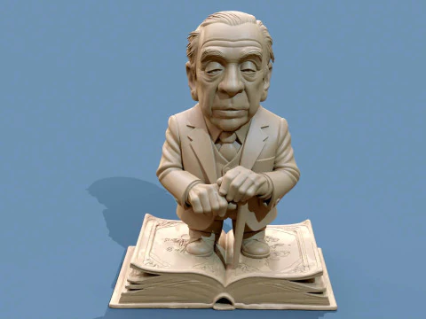 Jorge Luis Borges Chibi 3D Print Model
