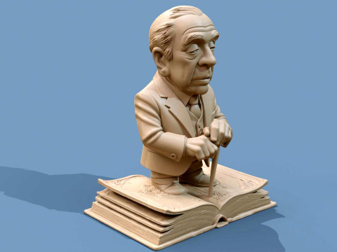 Jorge Luis Borges Chibi 3D Print Model